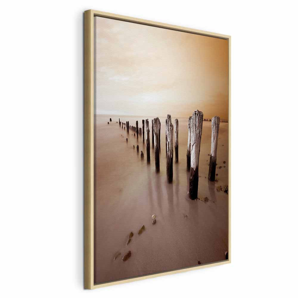 Autumn Coastal Outflow Landscape Canvas Print