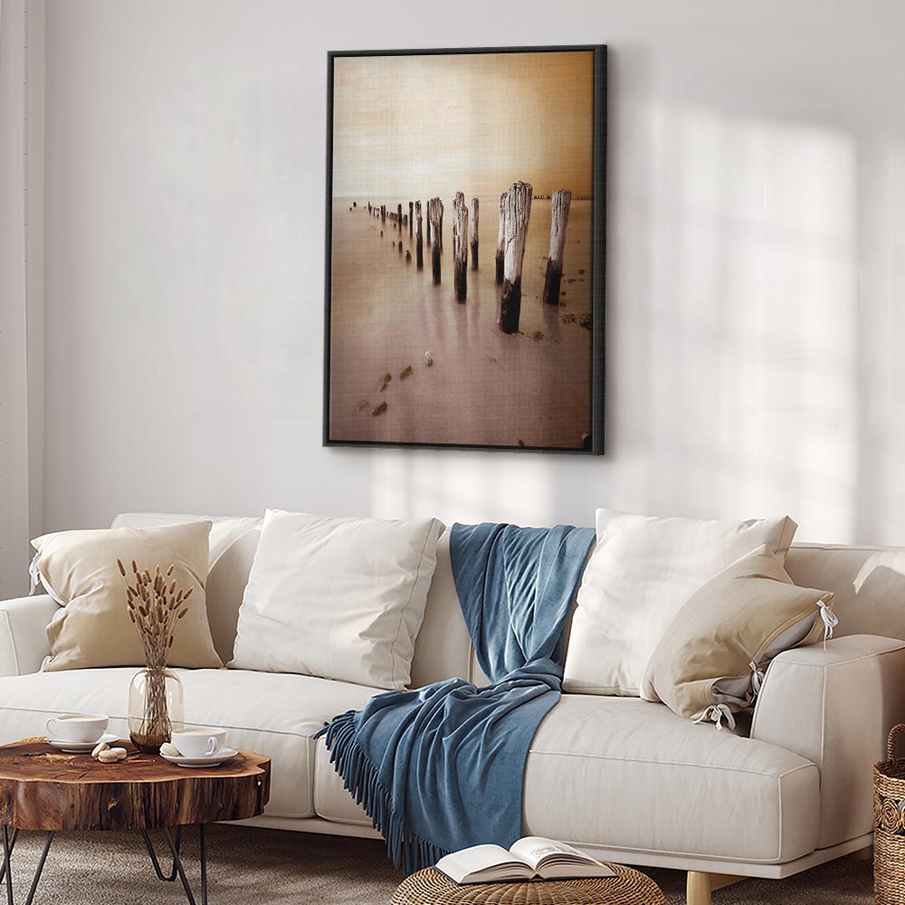 Autumn Coastal Outflow Landscape Canvas Print