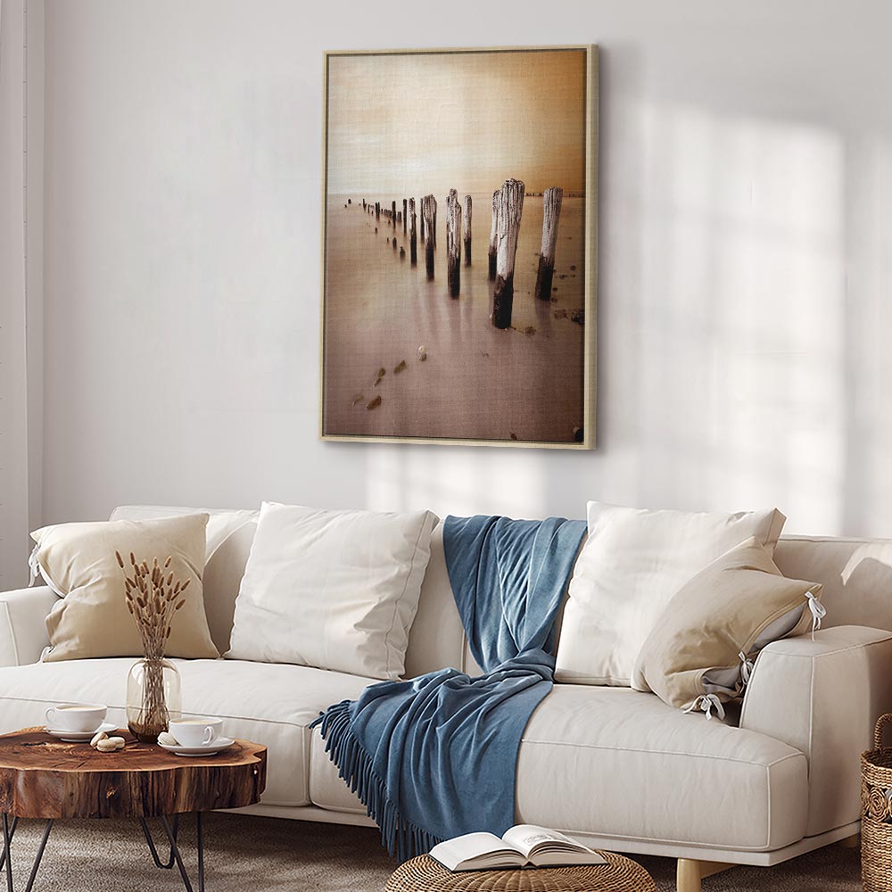 Autumn Coastal Outflow Landscape Canvas Print