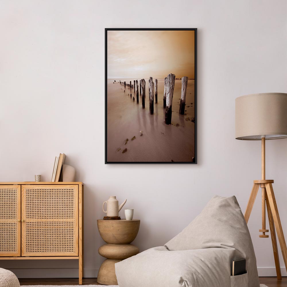 Autumn Coastal Outflow Landscape Canvas Print