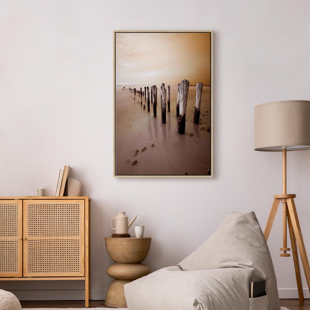 Autumn Coastal Outflow Landscape Canvas Print