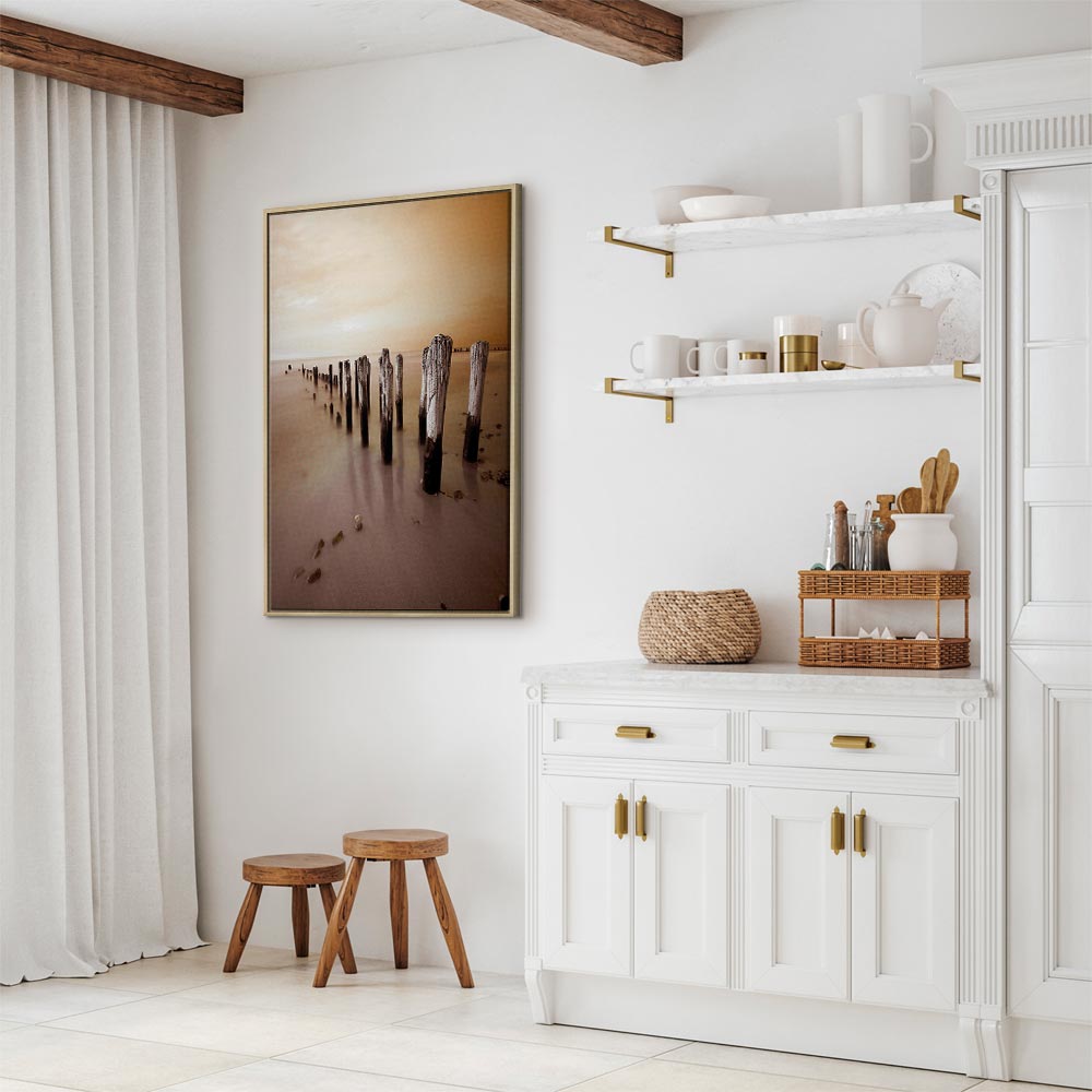 Autumn Coastal Outflow Landscape Canvas Print