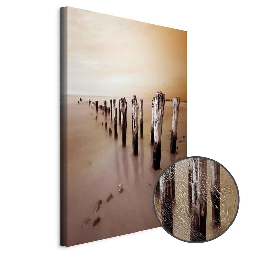 Autumn Coastal Outflow Landscape Canvas Print