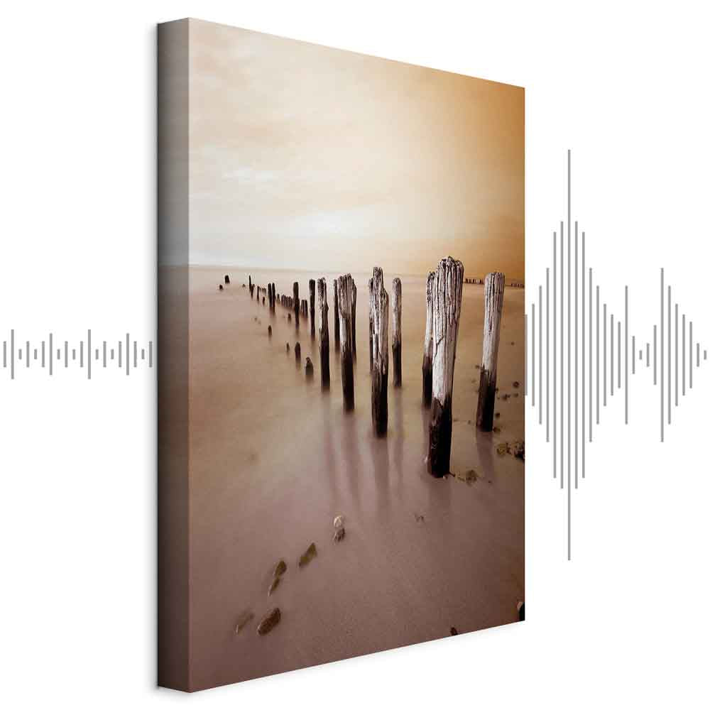 Autumn Coastal Outflow Landscape Canvas Print