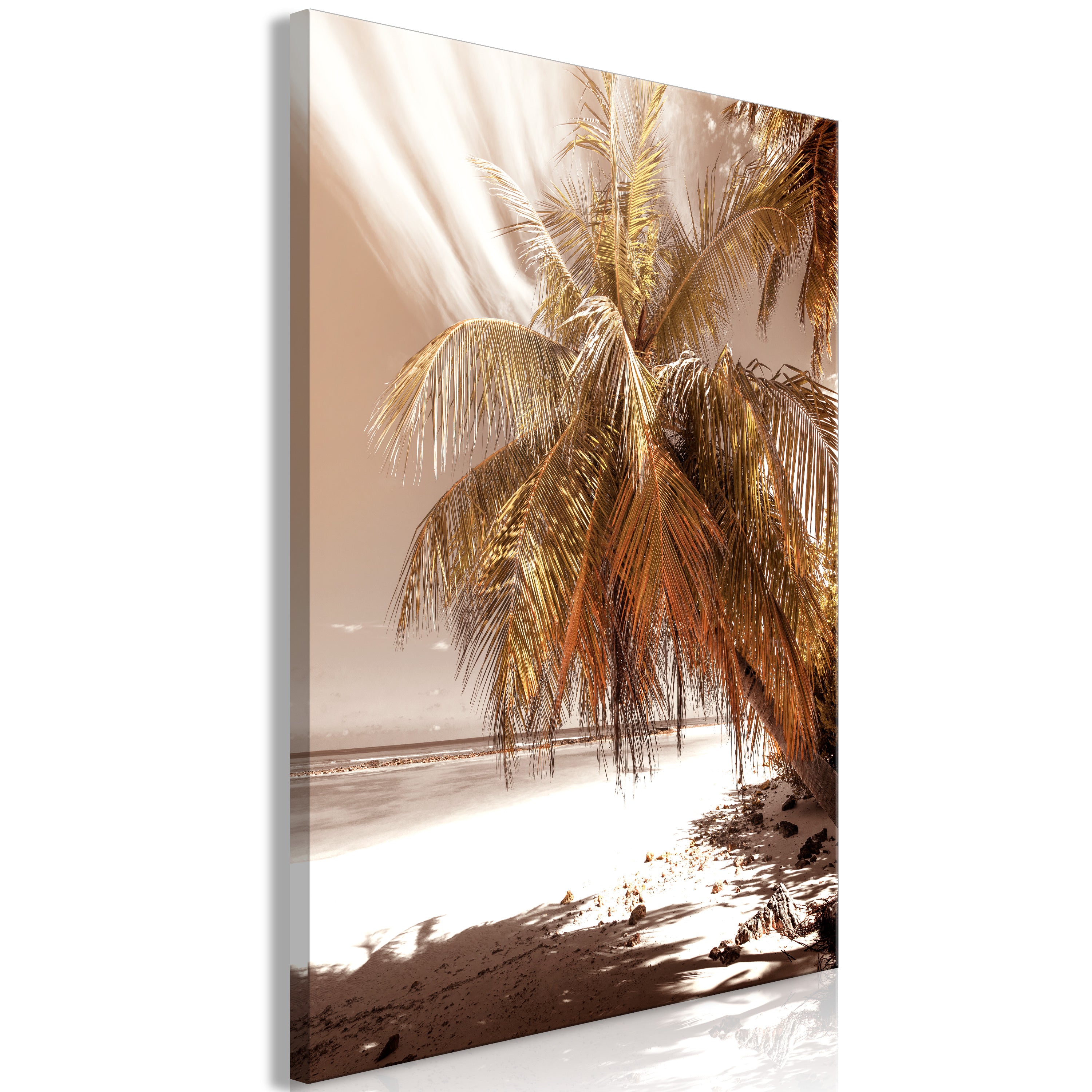 Canvas Print Palm Shadow Vertical