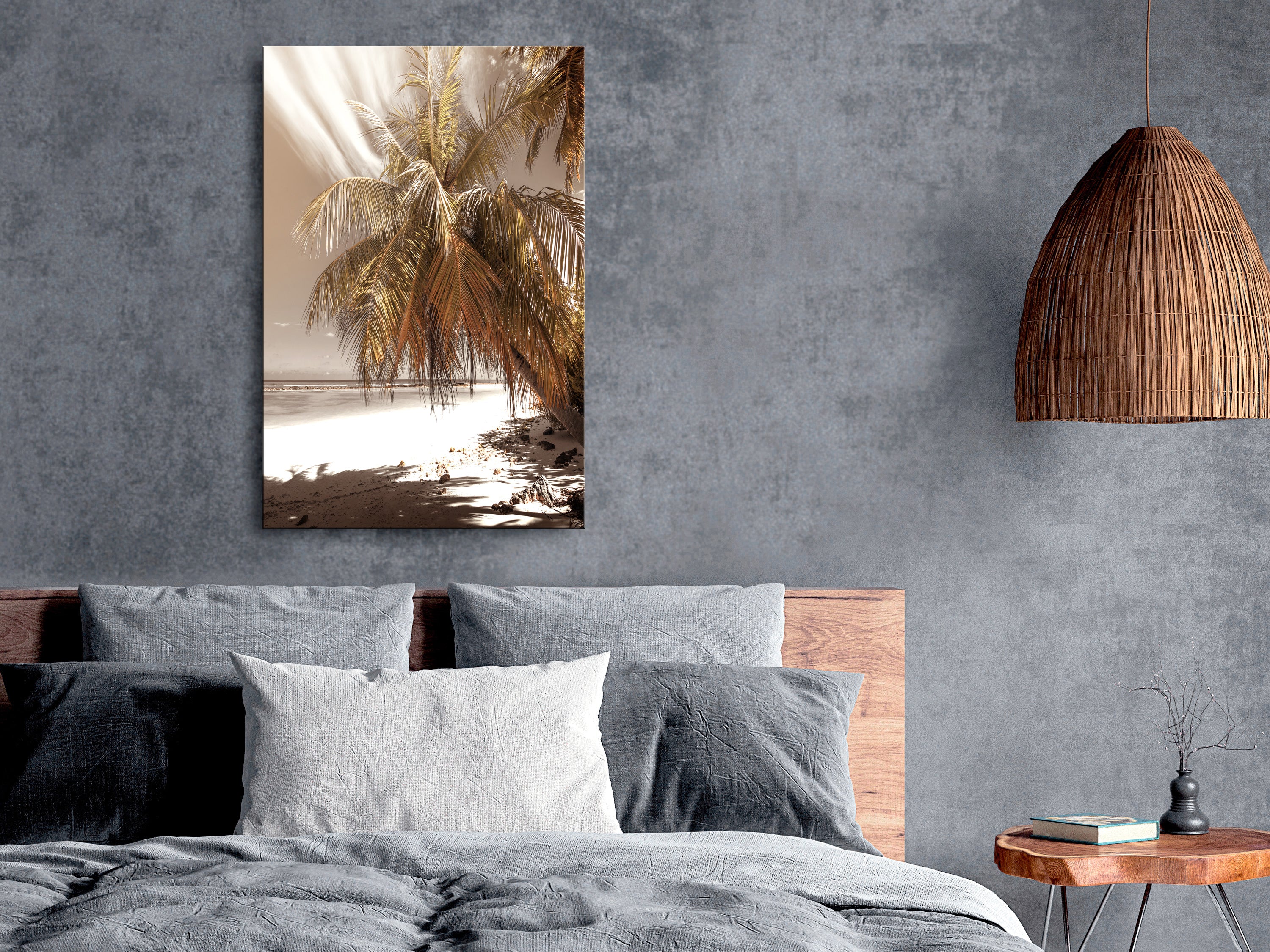 Canvas Print Palm Shadow Vertical