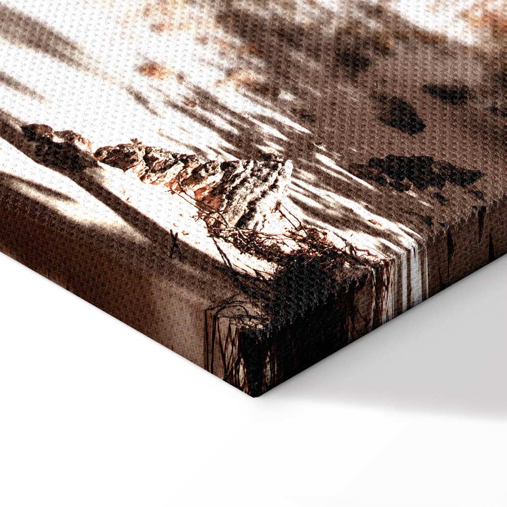 Palm Shadow Tropical Canvas Print