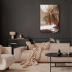 Palm Shadow Tropical Canvas Print