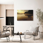 Autumn Lake Sunset Landscape Canvas Print