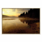 Autumn Lake Sunset Landscape Canvas Print
