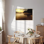 Autumn Lake Sunset Landscape Canvas Print