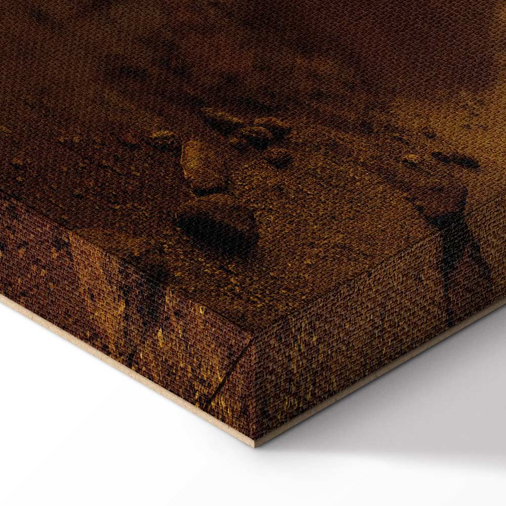 Autumn Lake Sunset Landscape Canvas Print