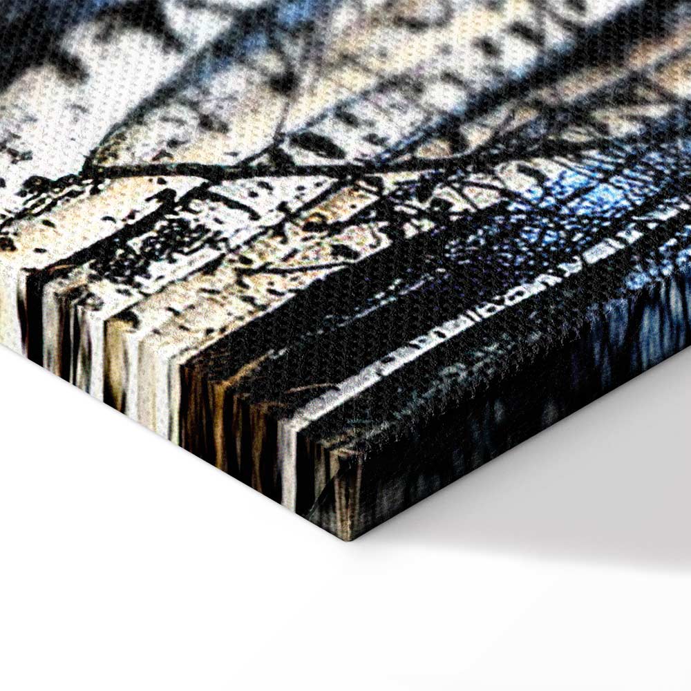 Frosty Winter Forest Vertical Canvas Print