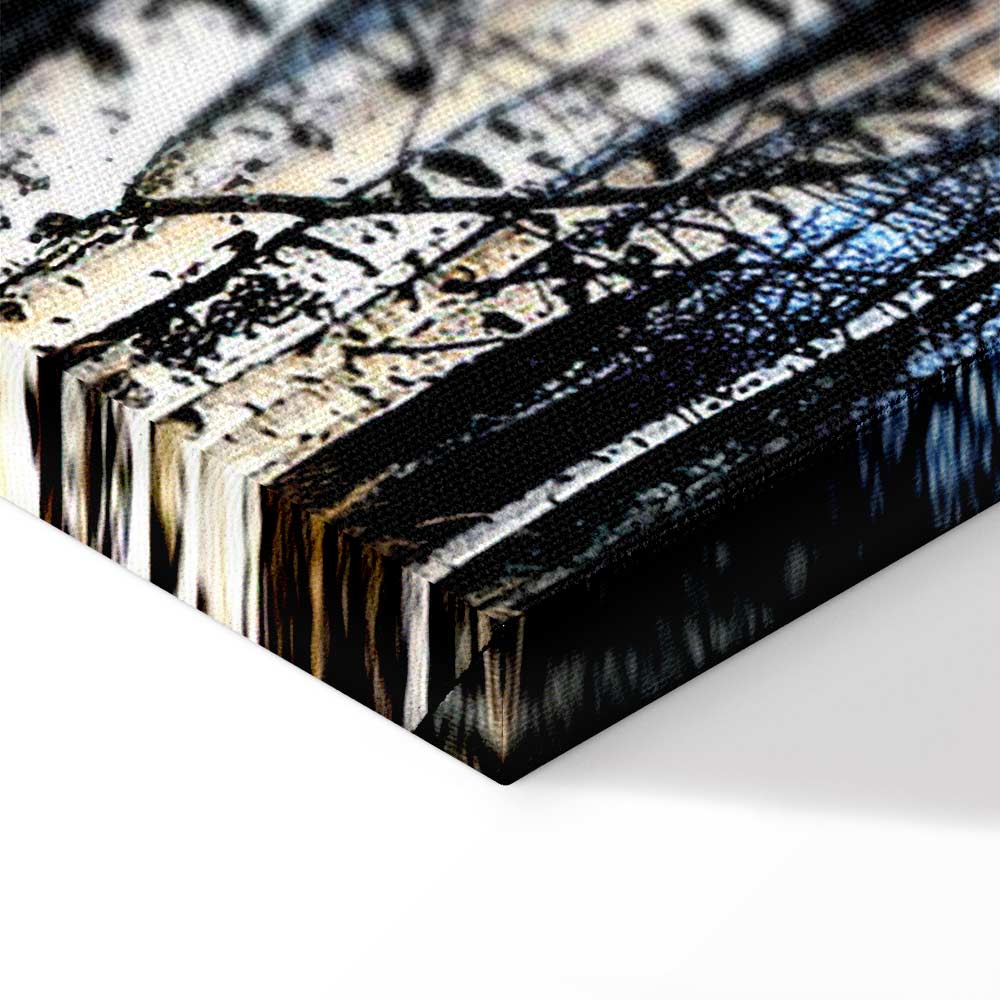 Frosty Winter Forest Vertical Canvas Print