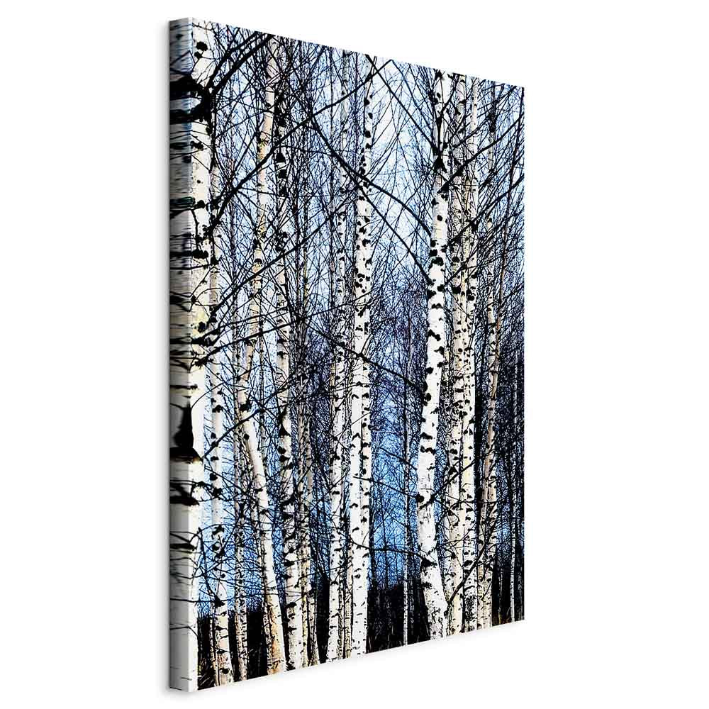 Frosty Winter Forest Vertical Canvas Print