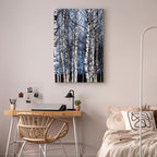 Frosty Winter Forest Vertical Canvas Print