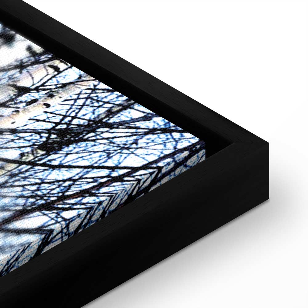 Frosty Winter Forest Vertical Canvas Print