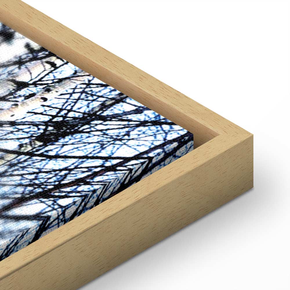 Frosty Winter Forest Vertical Canvas Print