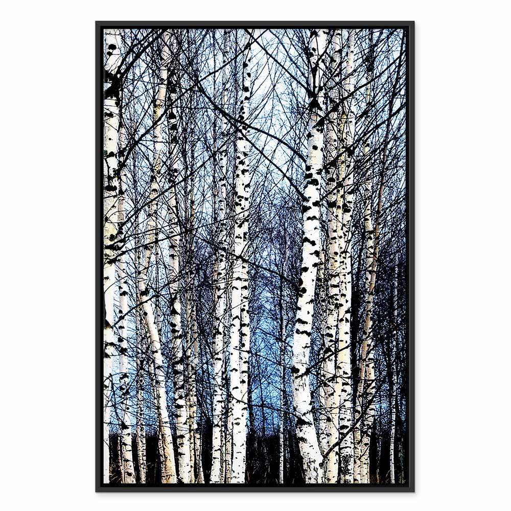 Frosty Winter Forest Vertical Canvas Print