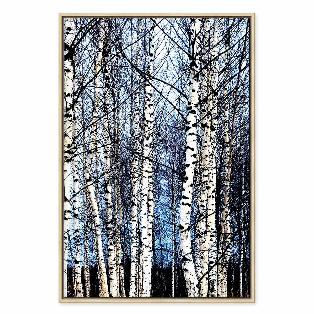 Frosty Winter Forest Vertical Canvas Print