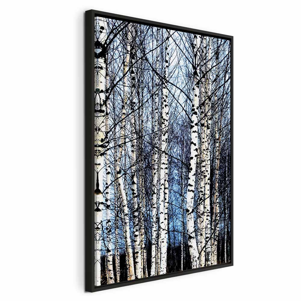 Frosty Winter Forest Vertical Canvas Print