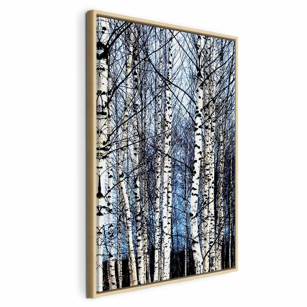 Frosty Winter Forest Vertical Canvas Print