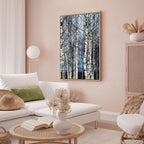 Frosty Winter Forest Vertical Canvas Print