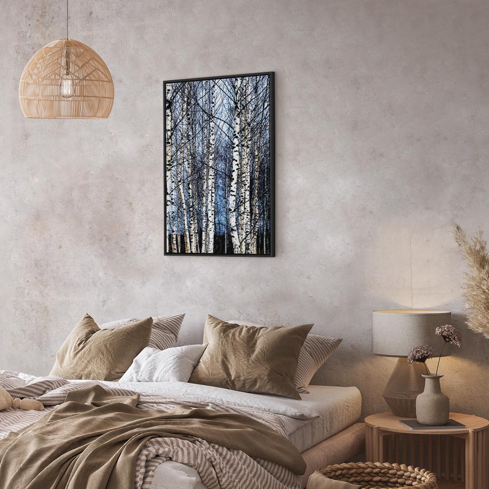Frosty Winter Forest Vertical Canvas Print
