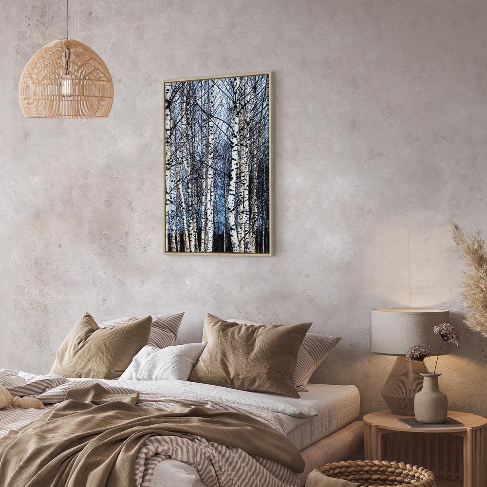 Frosty Winter Forest Vertical Canvas Print