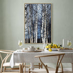 Frosty Winter Forest Vertical Canvas Print