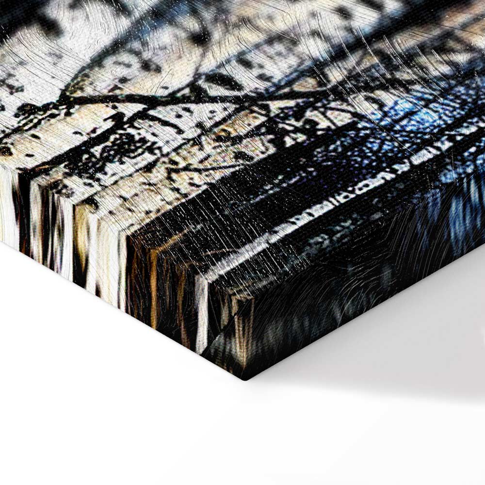 Frosty Winter Forest Vertical Canvas Print