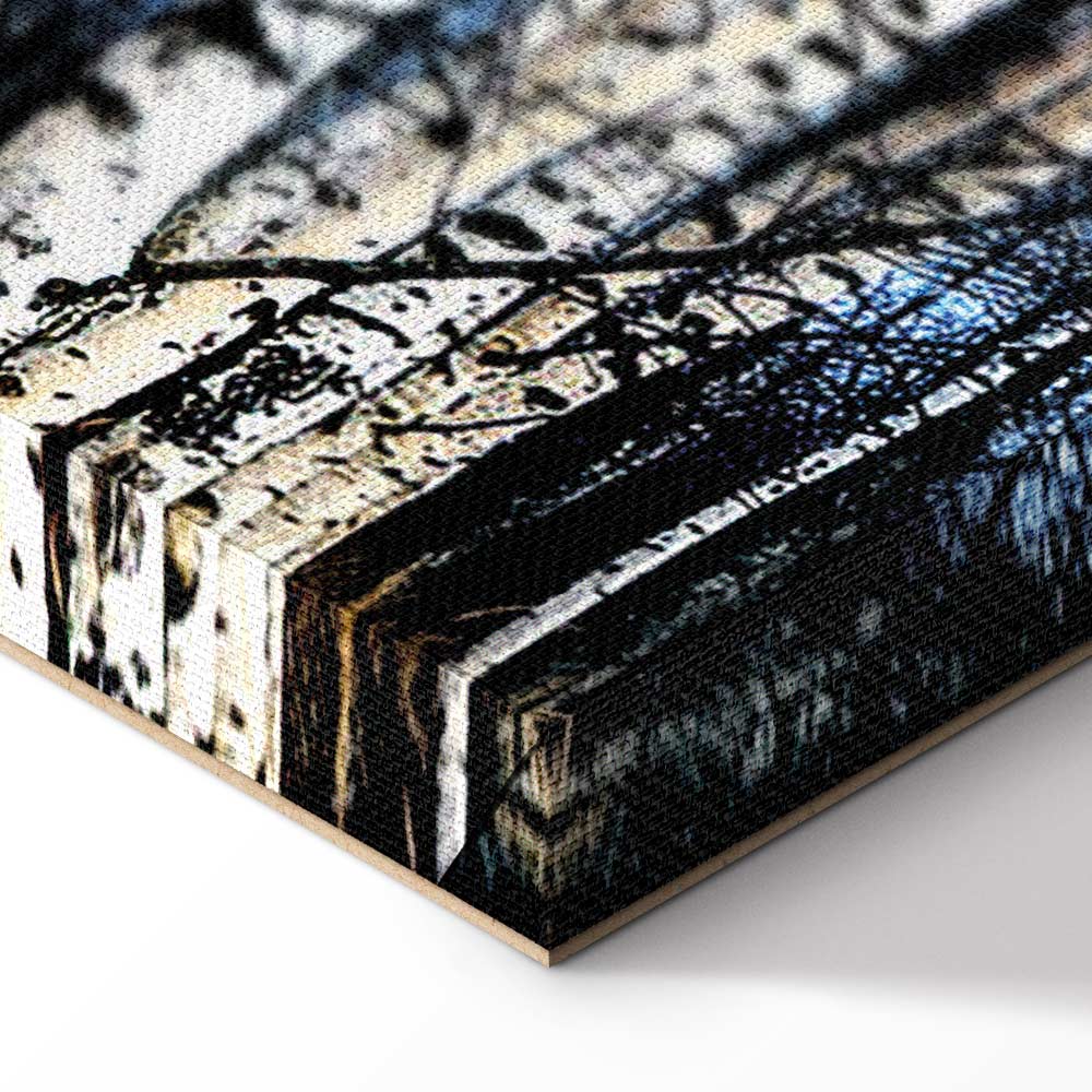 Frosty Winter Forest Vertical Canvas Print