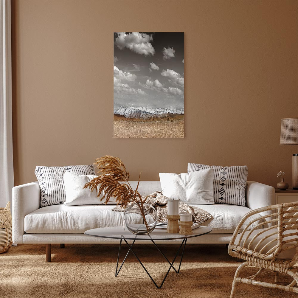 Abstract Sky Wave Vertical Canvas Print