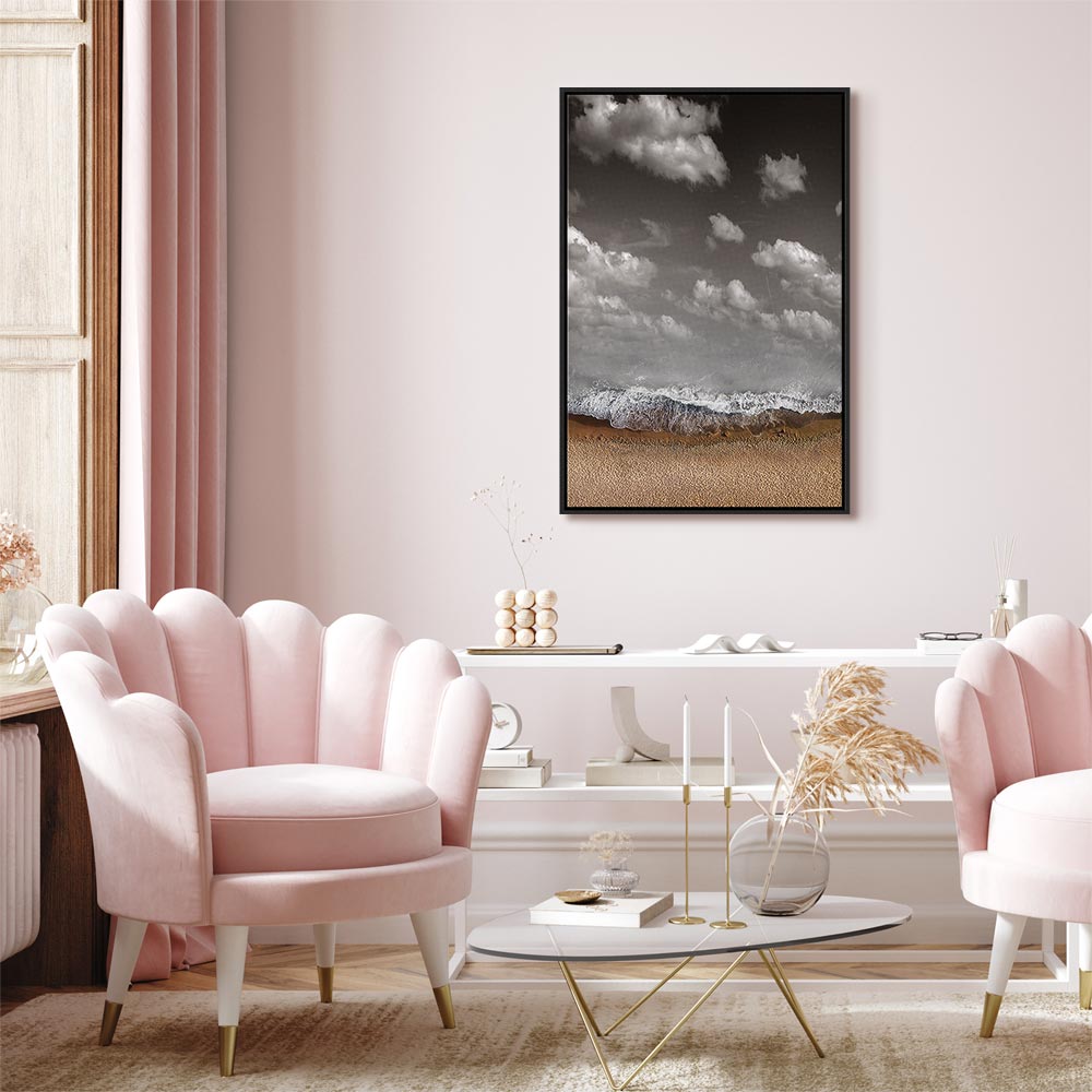 Abstract Sky Wave Vertical Canvas Print