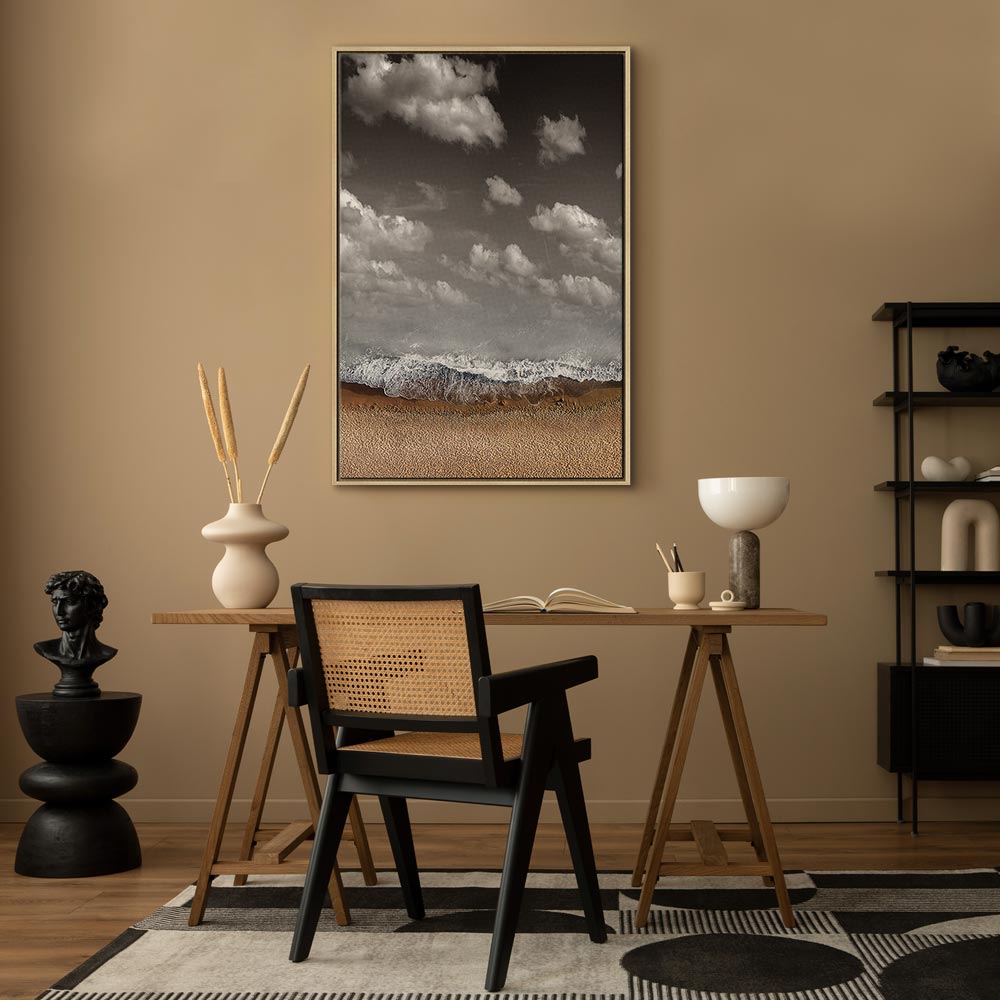 Abstract Sky Wave Vertical Canvas Print