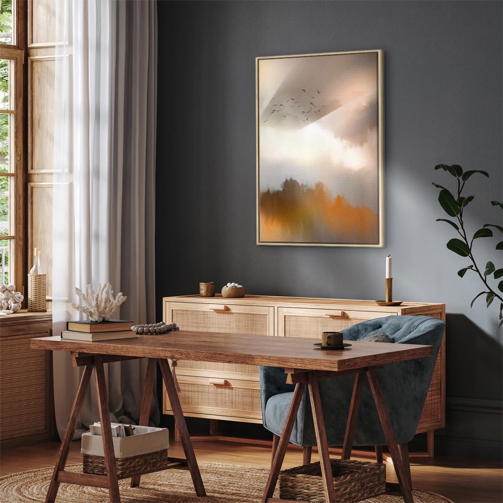 Abstract Birds Sky Canvas Print