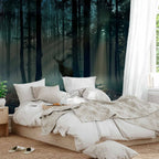 Mystical Forest Deer Landscape Wall Mural