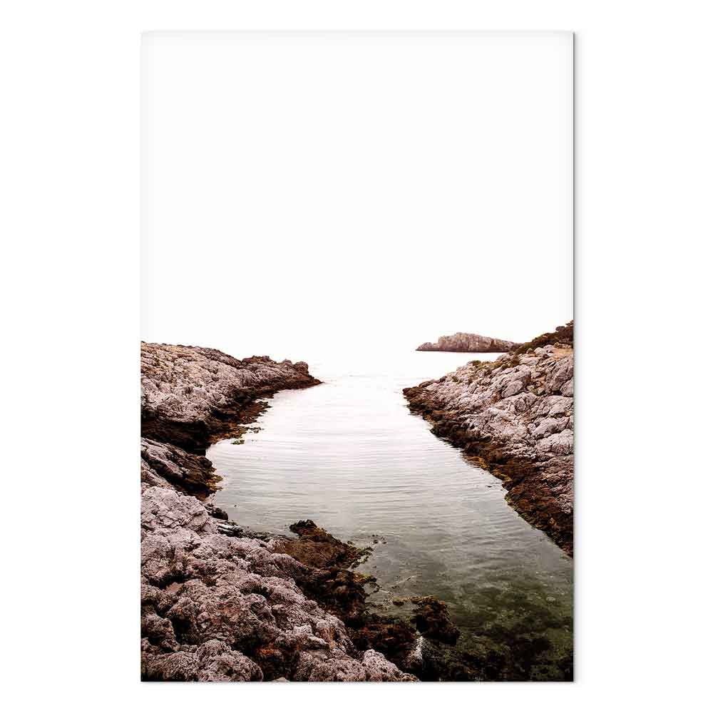 Rocky Harbor Water Stone Vertical Canvas Print