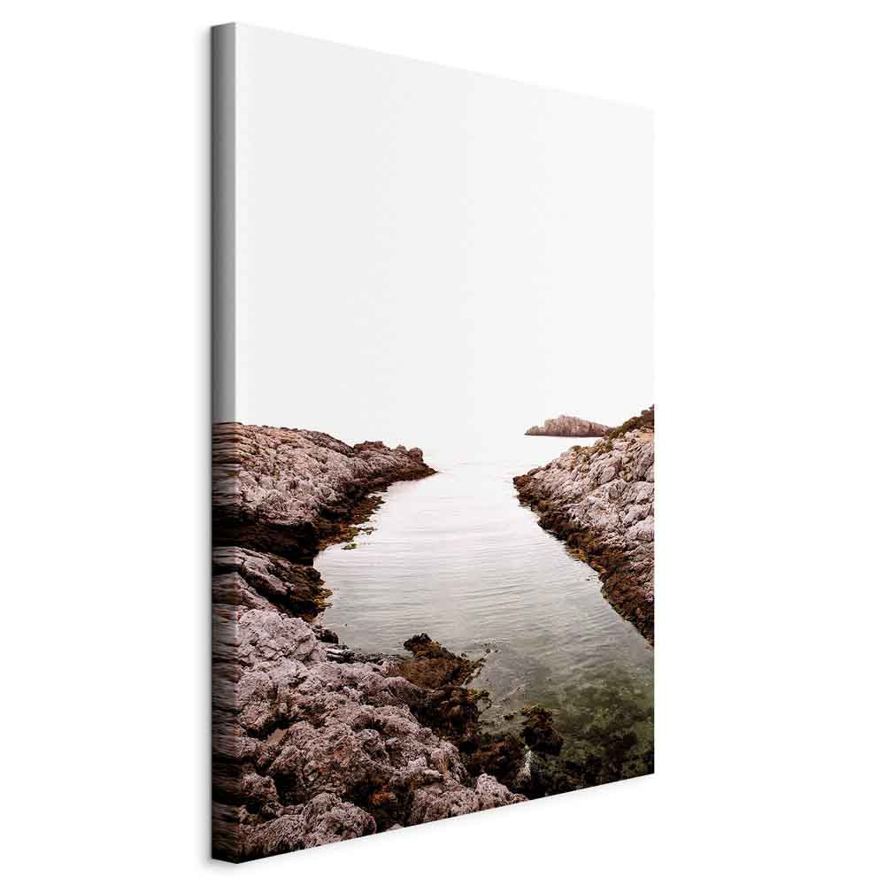 Rocky Harbor Water Stone Vertical Canvas Print