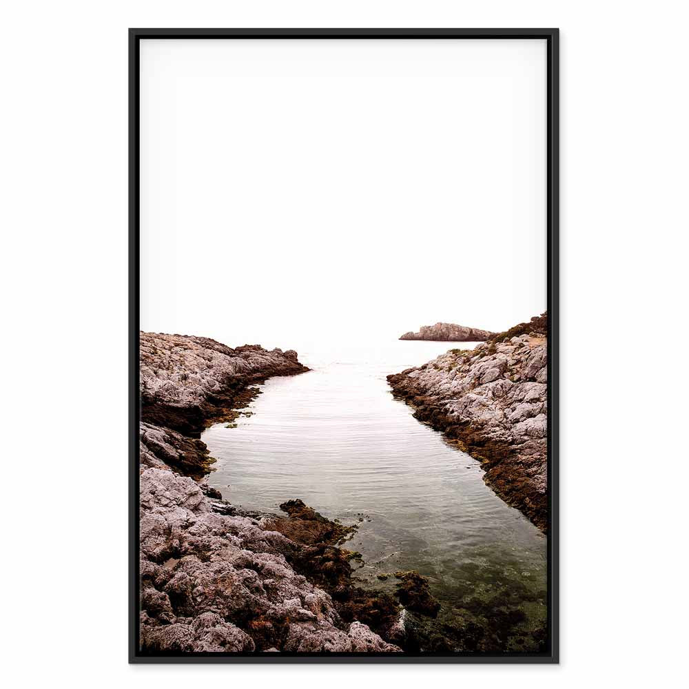 Rocky Harbor Water Stone Vertical Canvas Print