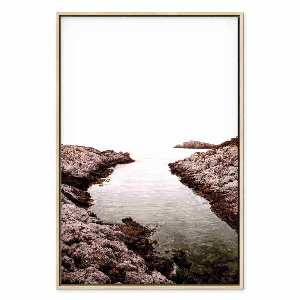 Rocky Harbor Water Stone Vertical Canvas Print