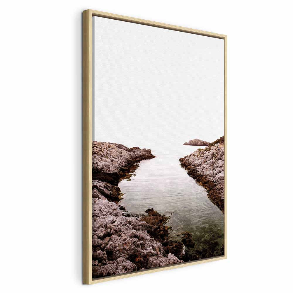 Rocky Harbor Water Stone Vertical Canvas Print