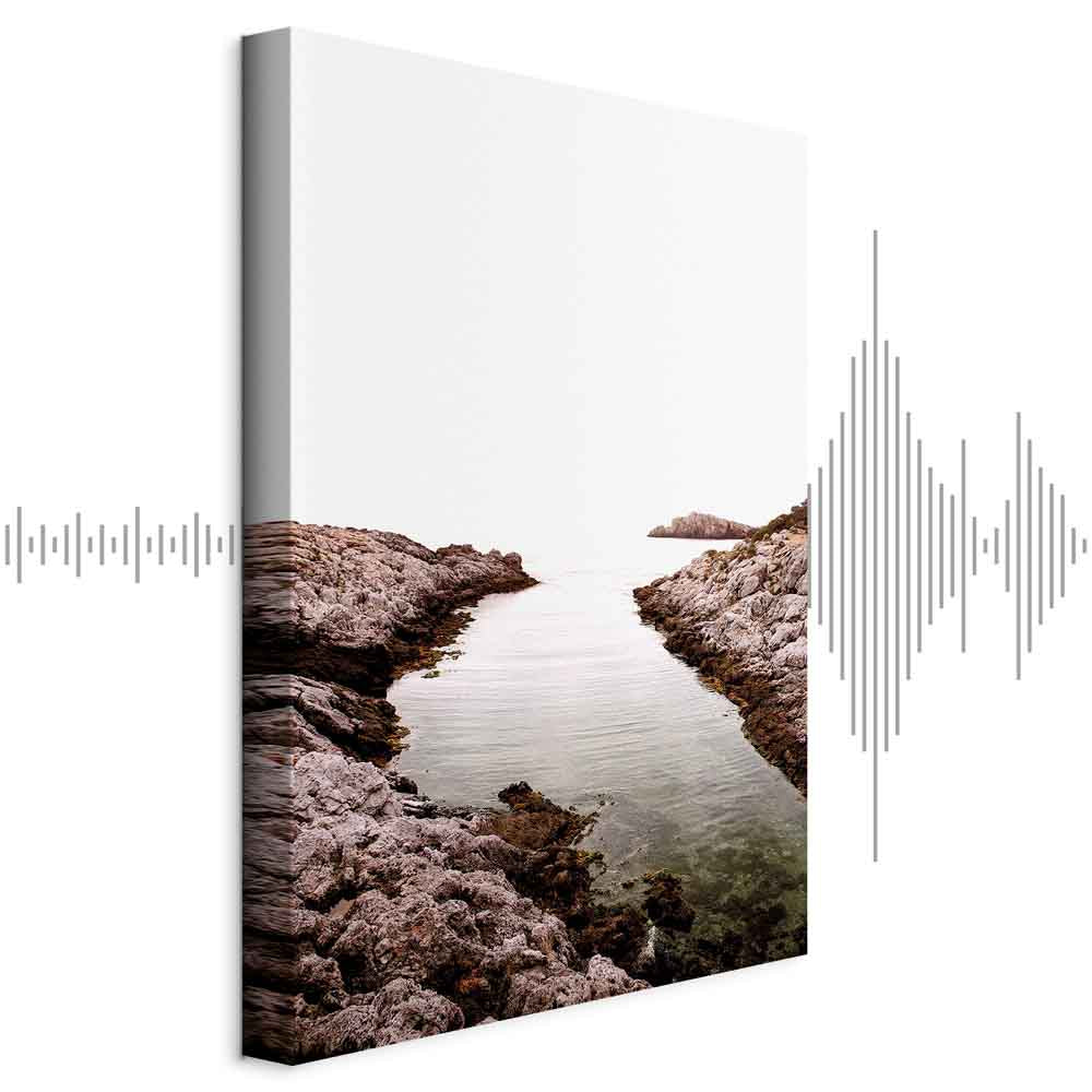 Rocky Harbor Water Stone Vertical Canvas Print