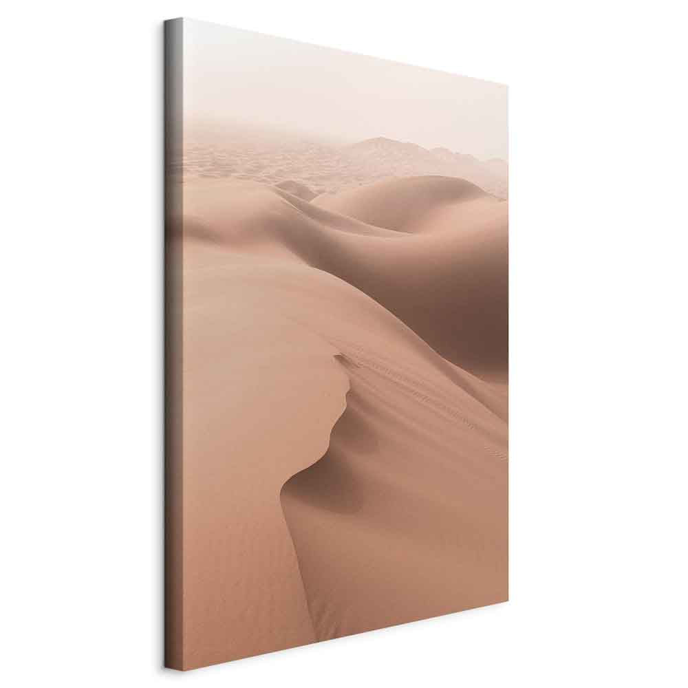 Sandy Desert Landscape Vertical Canvas Print