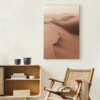 Sandy Desert Landscape Vertical Canvas Print