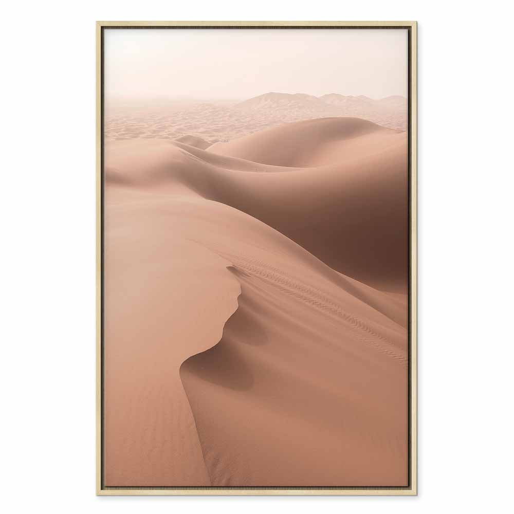 Sandy Desert Landscape Vertical Canvas Print