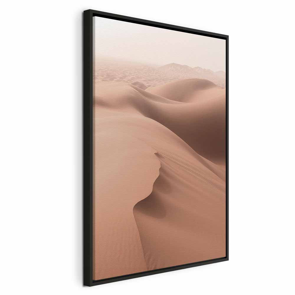Sandy Desert Landscape Vertical Canvas Print