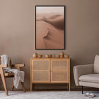 Sandy Desert Landscape Vertical Canvas Print