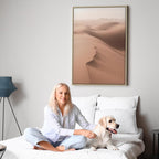 Sandy Desert Landscape Vertical Canvas Print