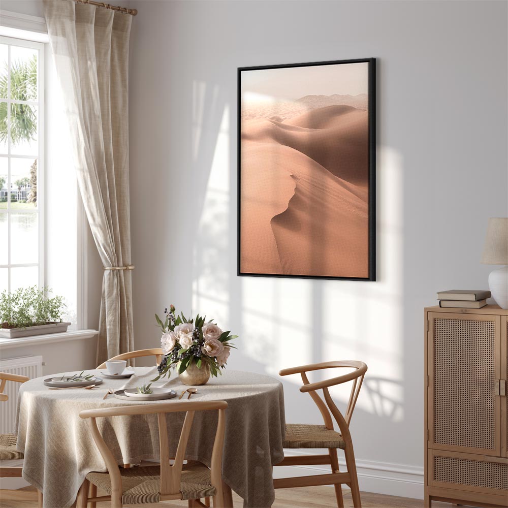 Sandy Desert Landscape Vertical Canvas Print
